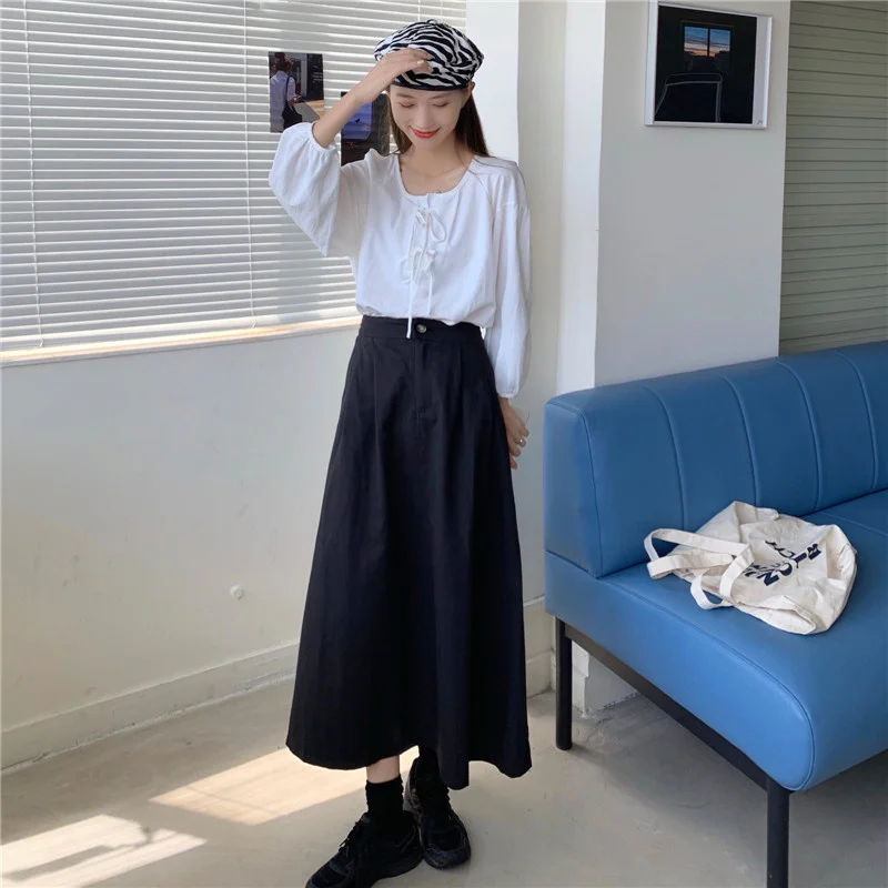 Юбка А-силуэта средней длины для женщин весна-осень 2021 |