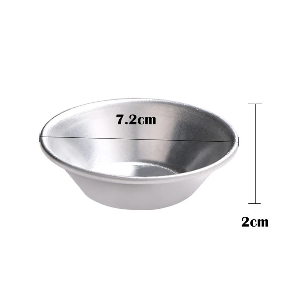 

10 Pcs/bag Cake Style Egg Tart Mold Pasteis Oven Bake Round Custard Tin Cake Tool Aluminum Alloy Portuguese Egg Tart Mould