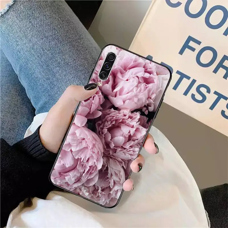 

Flowers pink peony Phone Case For Samsung galaxy S 9 10 20 A 10 21 30 31 40 50 51 71 s note 20 j 4 2018 plus