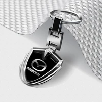 1pcs car metal shield type car emblem keychain key ring for mazda 2 3 5 6 m5 ms cx 4 cx 5 cx6 m3 m6 mx3 mx5 auto interior goods
