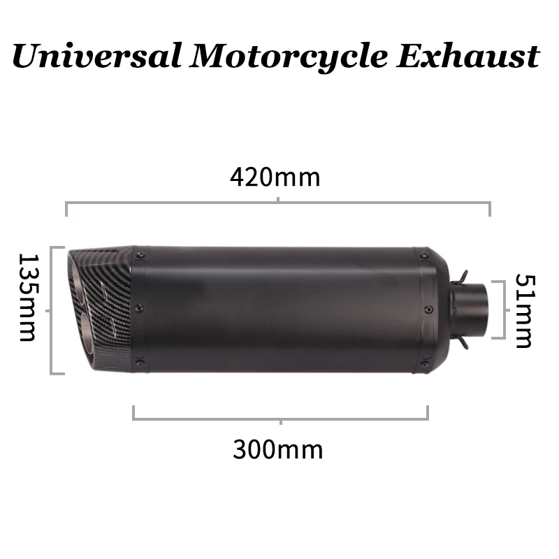 51 мм Универсальный дымчатое лобовое стекло для мотоцикла отверстие выхлопной