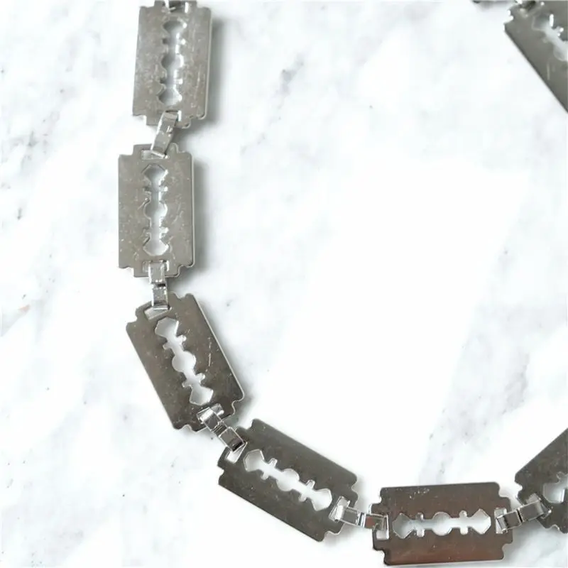 Модное ожерелье в стиле ретро с лезвиями для мужчин и женщин темные винтажные