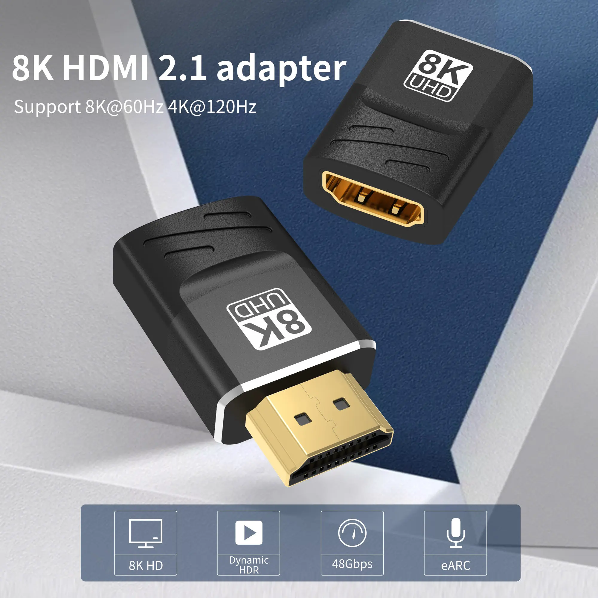 CableDeconn HDMI 2 1 8K @ 60 Гц 4K 120 48 Гбит/с удлинитель преобразователя адаптера коннектор