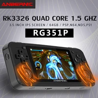 rg351p anbernic retro game ps1 rk3326 64g open source system 3 5 inch ips screen portable handheld game console rg351gift 2400