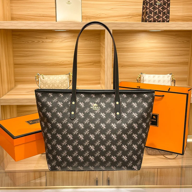 

Высококачественная Роскошная брендовая Новинка 2021, модная сумка-тоут из натуральной кожи большой вместимости с принтом, универсальная сум...