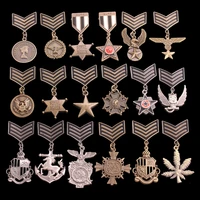 diy fashion brooch breastpin order of merit college army rank metal patches for clothing qr 2682