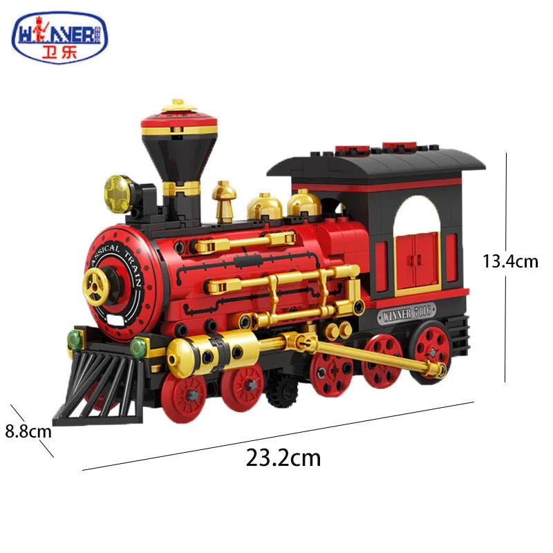 372 шт. Электрический Классический поезд строительные блоки для города техника