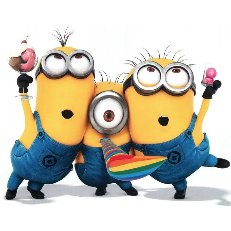 5D DIY квадратная/круглая Алмазная картина мультфильм милые Миньоны ведьма вышивка