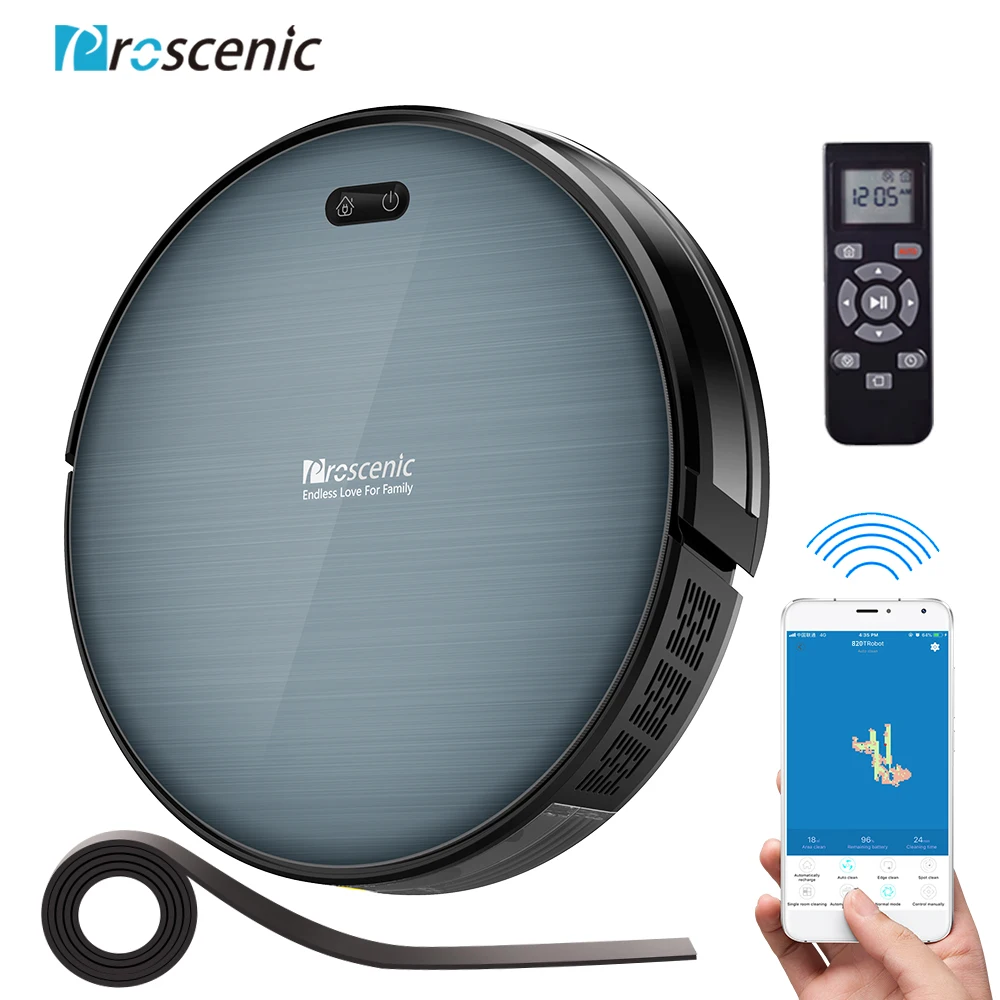 Робот пылесос Proscenic 820 T Wi Fi и Alexa 3 в 1 робот Мощный 2000PA ковер пол|Пылесосы| |