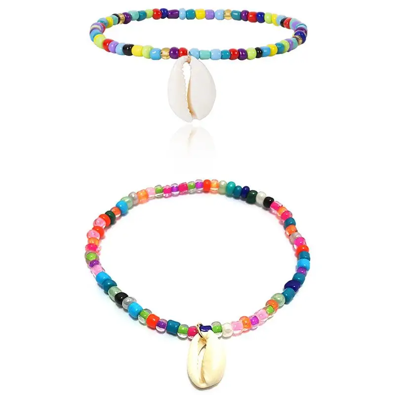 Женский ножной браслет в богемном стиле простой пляжный на щиколотку с