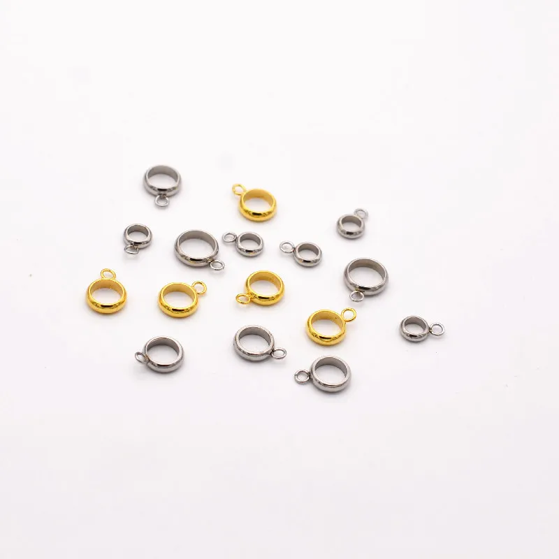 

10pcs/lot 6/7/8/9/10mm Hole Stainless Steel Spacer Beads Ball Big Hole Positioning Beads Fit for DIY Charm Connection Jewelry