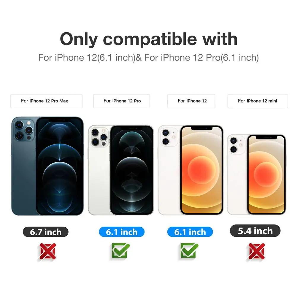 

3PCS 9H Tempered Glass Screen Protector For iPhone 12 Pro Anti-scratch Ultra-thin Screen Protective Glass For iPhone 12 6.1 inch
