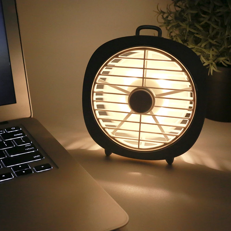 Мини-вентилятор светильник настольный вентилятор с USB многофункциональный