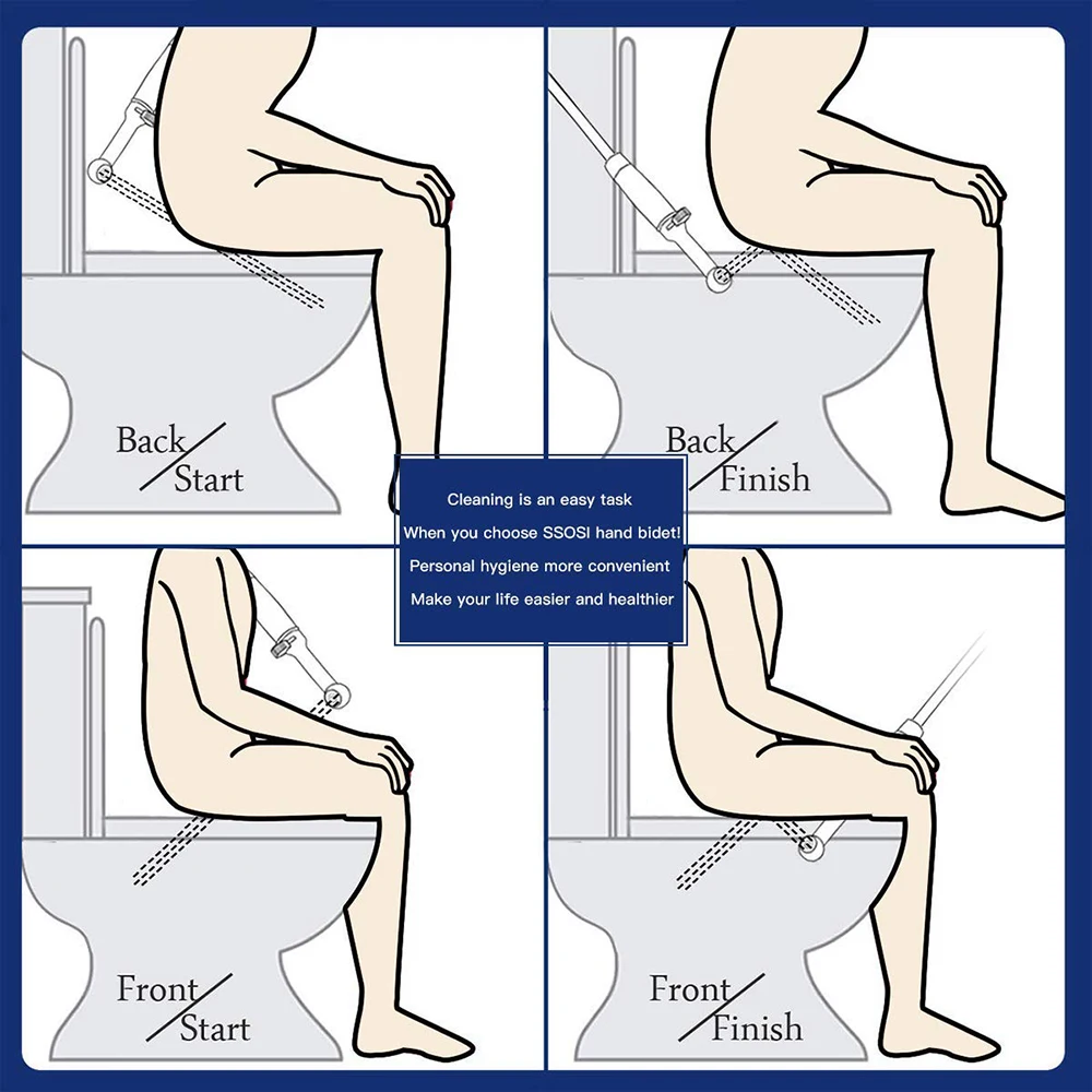 handheld toilet bidet sprayer set kit stainless steel hand bidet faucet for bathroom hand sprayer shower head self cleaning free global shipping