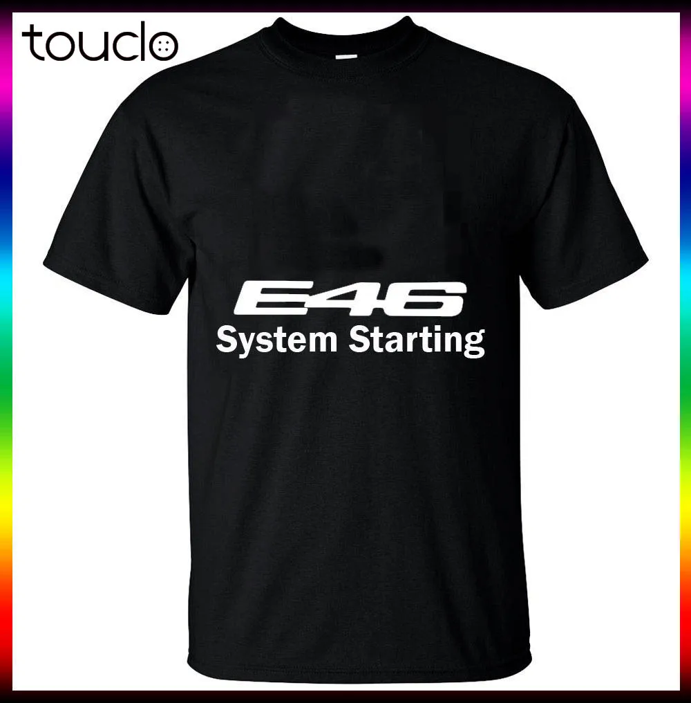 Скидка новая модная летняя Мужская короткая футболка M3 E46 забавная черная