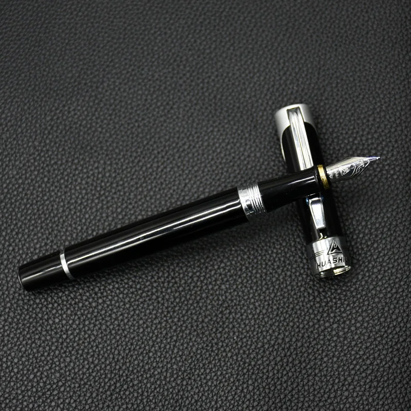 

1Pcs New business metal ink pen 0.5mm nib Learn office school stationery Gift Luxury pen & hotel business Writing Fountain pen