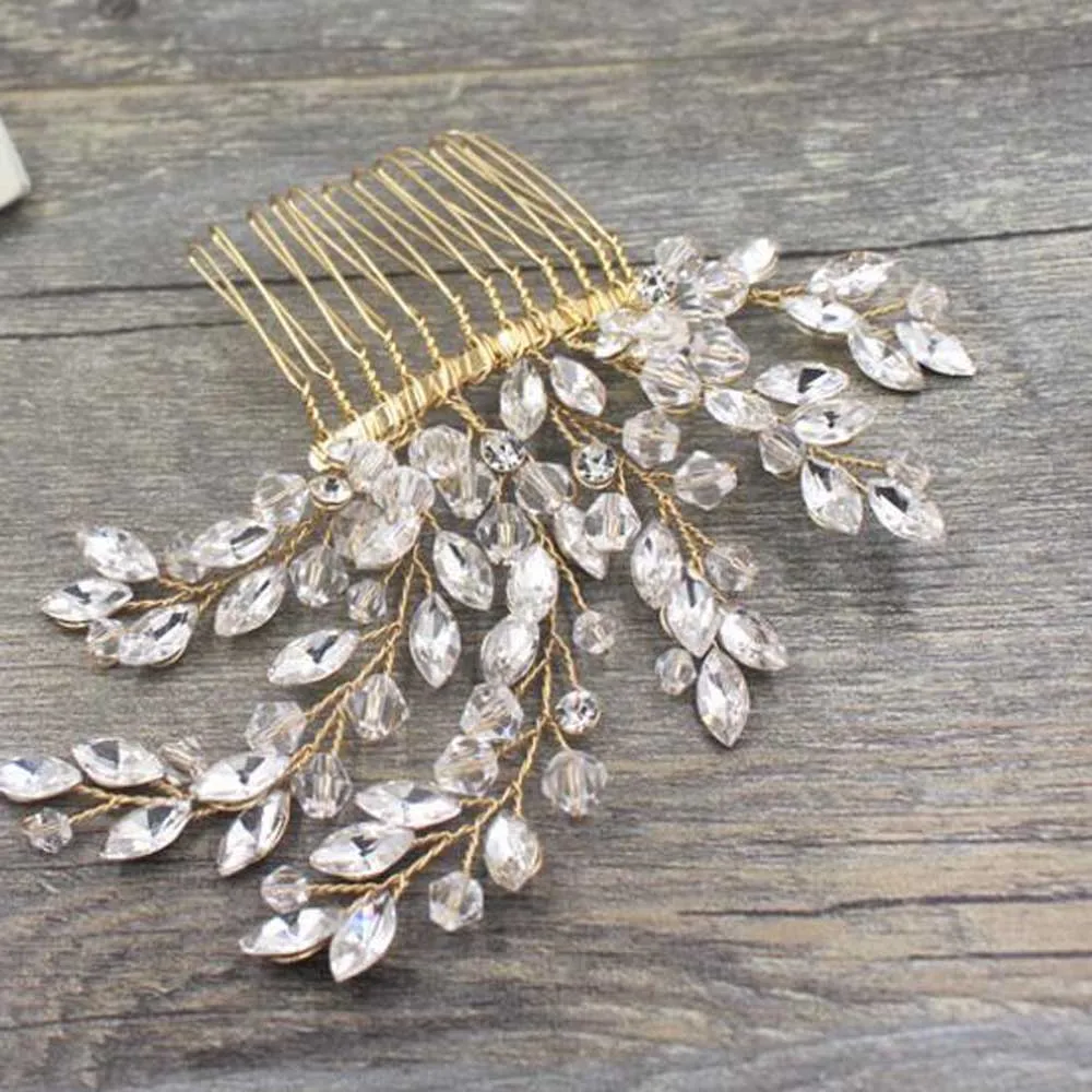 Женская винтажная расческа для волос с искусственными кристаллами|Свадебные