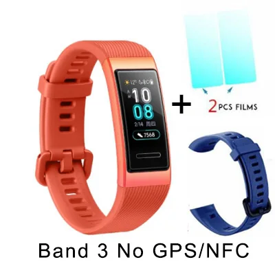 3 Org n blk n film Huawei Band 3 Pro Band 3 Смарт-браслет 3 0,95 дюймов трекер для плавания Водонепроницаемый Bluetooth фитнес-трекер сенсорный экран - Цвет: 3 Org n blk n film