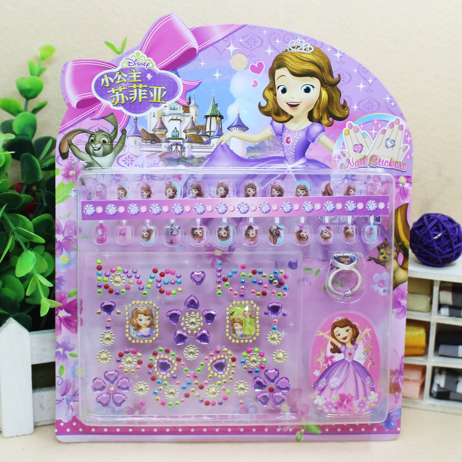 Оптовая продажа Детский комплект наклеек для ногтей Disney защита окружающей среды
