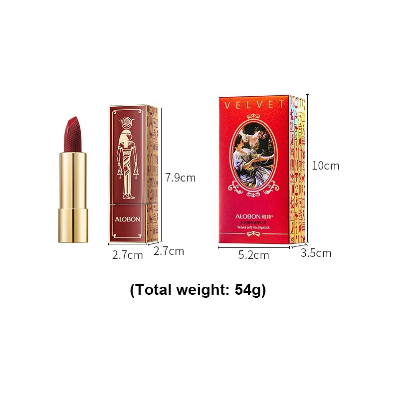 

Beautifully Carved Lipstick High-end Lip Gloss Velvet Matte Soft Mist Lips Cosmetics Non-drying Egyptian Sexy Lip Makeup TSLM2