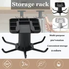 Настенный крючок с поворотом на 360 градусов, подвесной крючок, 2 цвета, без отверстий, самоклеящийся, для кухни, шкафа, двойного использования, крючок для ванной комнаты