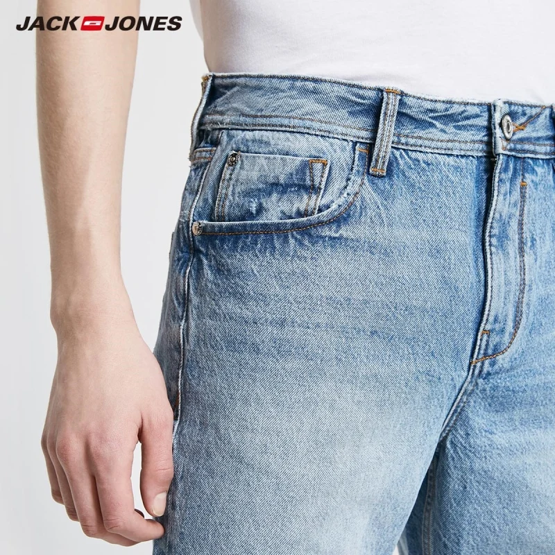 Мужские джинсовые шорты JackJones зауженные из 100% хлопка с эффектом потертости 219243517 |