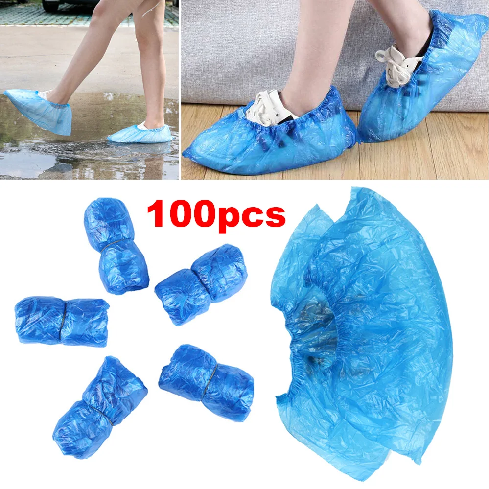 100 шт одноразовые пластиковые толстые уличные дождливые день ковер Чистящая