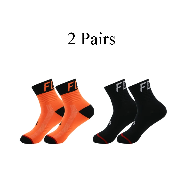 

2 Pairs Unisex Professional Outdoor Sports Cycling Socks Football Running Hiking Socks Basketball Socks