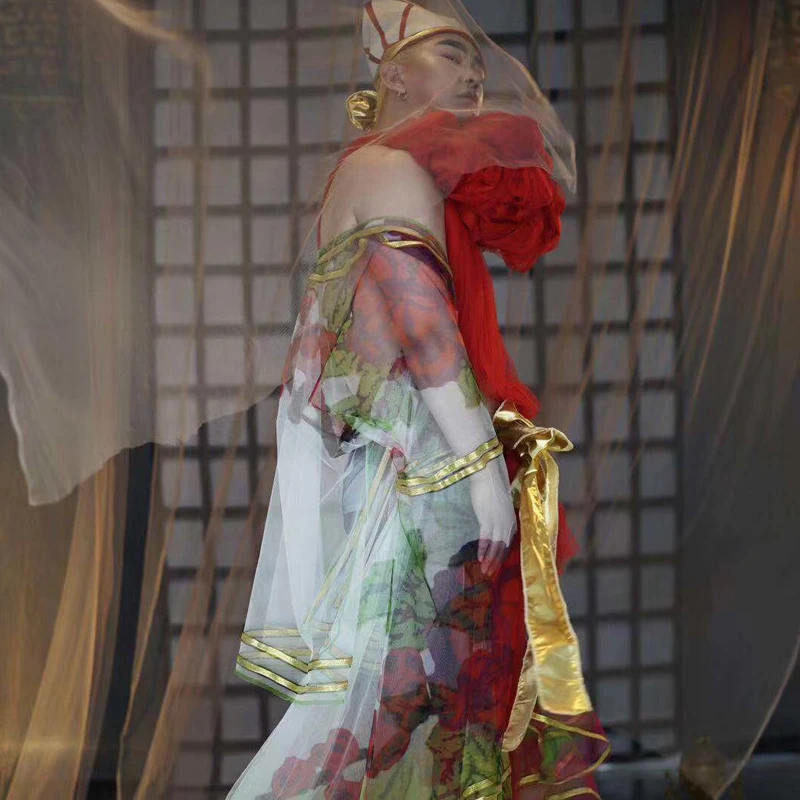 Мужской сексуальный костюм для выступления на сцене ночной клуб DJ мужской певец