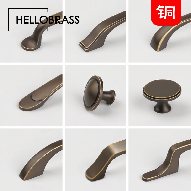 

Brass Furniture Handles Retro Bronze Antique Vintage Wardrobe Kitchen Closet Drawer Door Knobs Cabinets Pulls Handle Hardware
