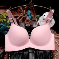 ladies seamless with one piece gather no steel ring upper thinner lower thickness adjustable comfortable body shaping bra fp032