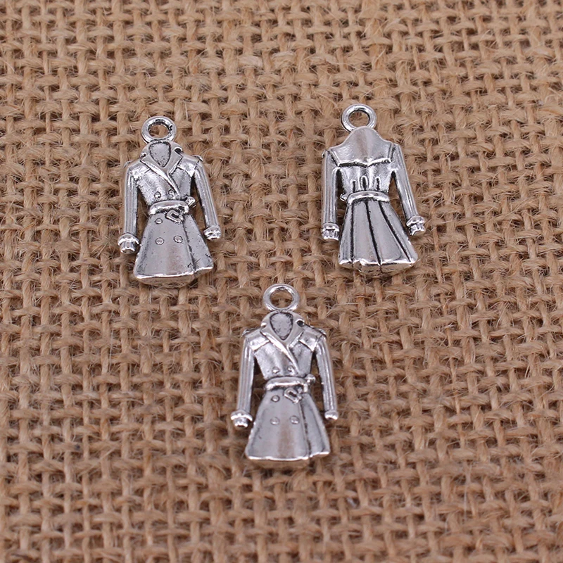 7 шт пальто Тренч амулеты 23x11 мм антикварные подвески из серебра для DIY ювелирных изделий ручной работы ремесло 3666