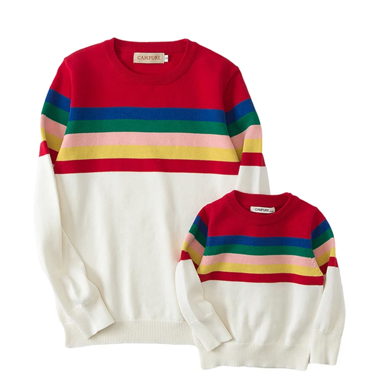 

Family Look Clothes Autumn Family Sweater Fashion Mommy and Me Clothes Children's Baby Girl Sweaters Fashion Knit Pullover