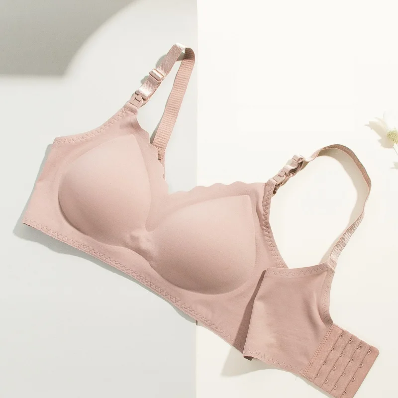 Sujetadores de maternidad para mujer, lencer&iacute;a sin costuras para amamantar, ropa interior para amamantar, lencer&iacute;a &iacute;ntima femenina-0