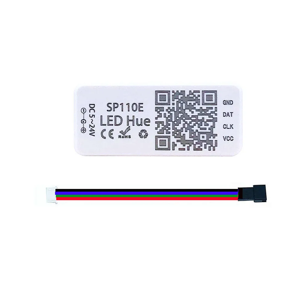 

Светодиодный пиксесветильник Bluetooth-Контроллер SP110E для WS2812B WS2811 SK6812 WS2815 WS2813 RGB RGBW полноцветная светодиодная лента