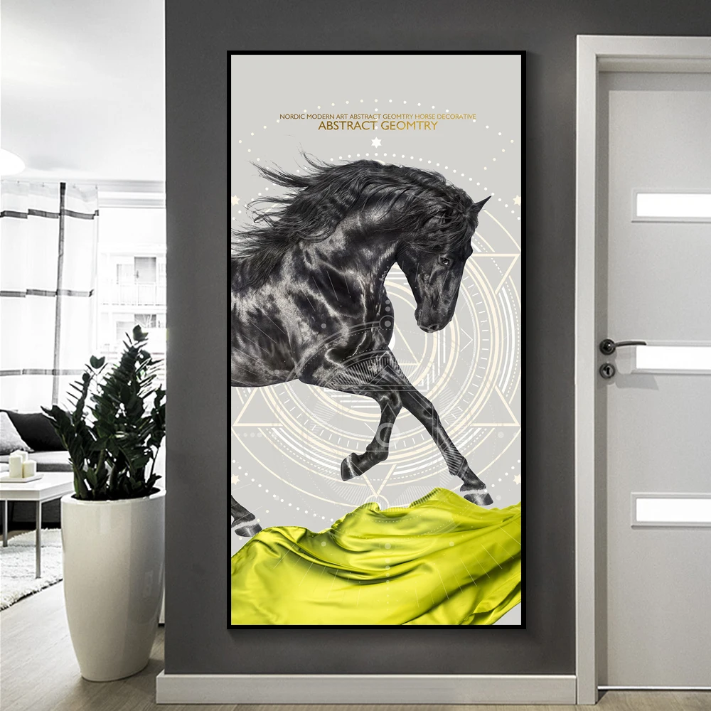 

Modern Horse Canvas Painting Animal Posters And Prints Art Wall Picture For Living Room Nordic Decor High Definition Unstretched