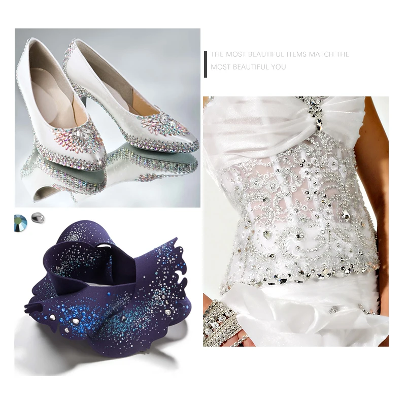 YL высокого качества 1440 шт./упак. светильник Аметист Non-Hot fix Сваровски Стразы SS3-SS34 с