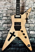 dime 333 southern cross dimebag darrell signed natural electric guitar no inlay on first fret floyd rose tremolo bridge