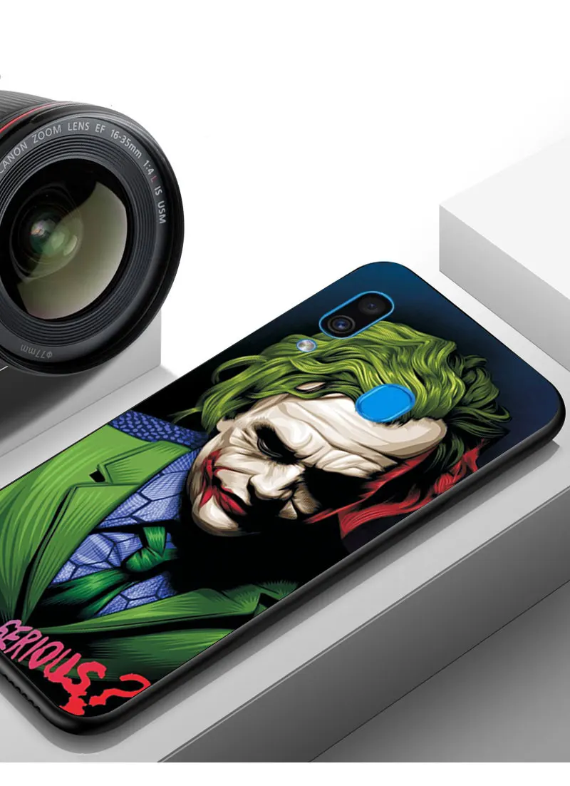 В стиле «Джокер» фильма «Дэдпул»; рубашки чехол для samsung A10 A20E A30 A40 A60 A50 A70 чехол КРЫШКА ДЛЯ samsung A70S A50S A30S A2Core черный ТПУ чехол для телефона