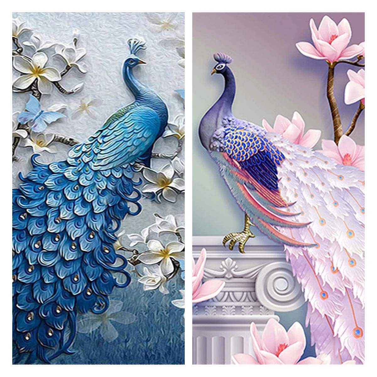 

Набор для алмазной вышивки «сделай сам», мозаика с изображением павлина 5D, полное круглое сверло стразы, вышивка крестиком, домашний декор, ...