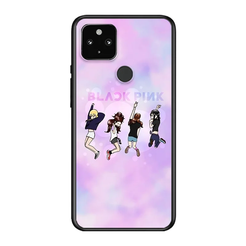 

Cartoon Bulckpinks Soft TPU Silicone Black Cover For Google Pixel 5 4A 5G 4 XL Phone Case