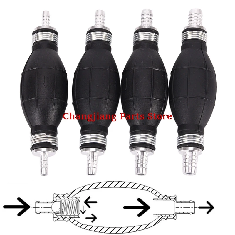 

1pc 4styles Line Pump Primer Bulb Hand Primer Gas Petrol Pumps Hand Fuel Pump Rubber and Aluminum Apply to All Fuels 16cm 5cm /