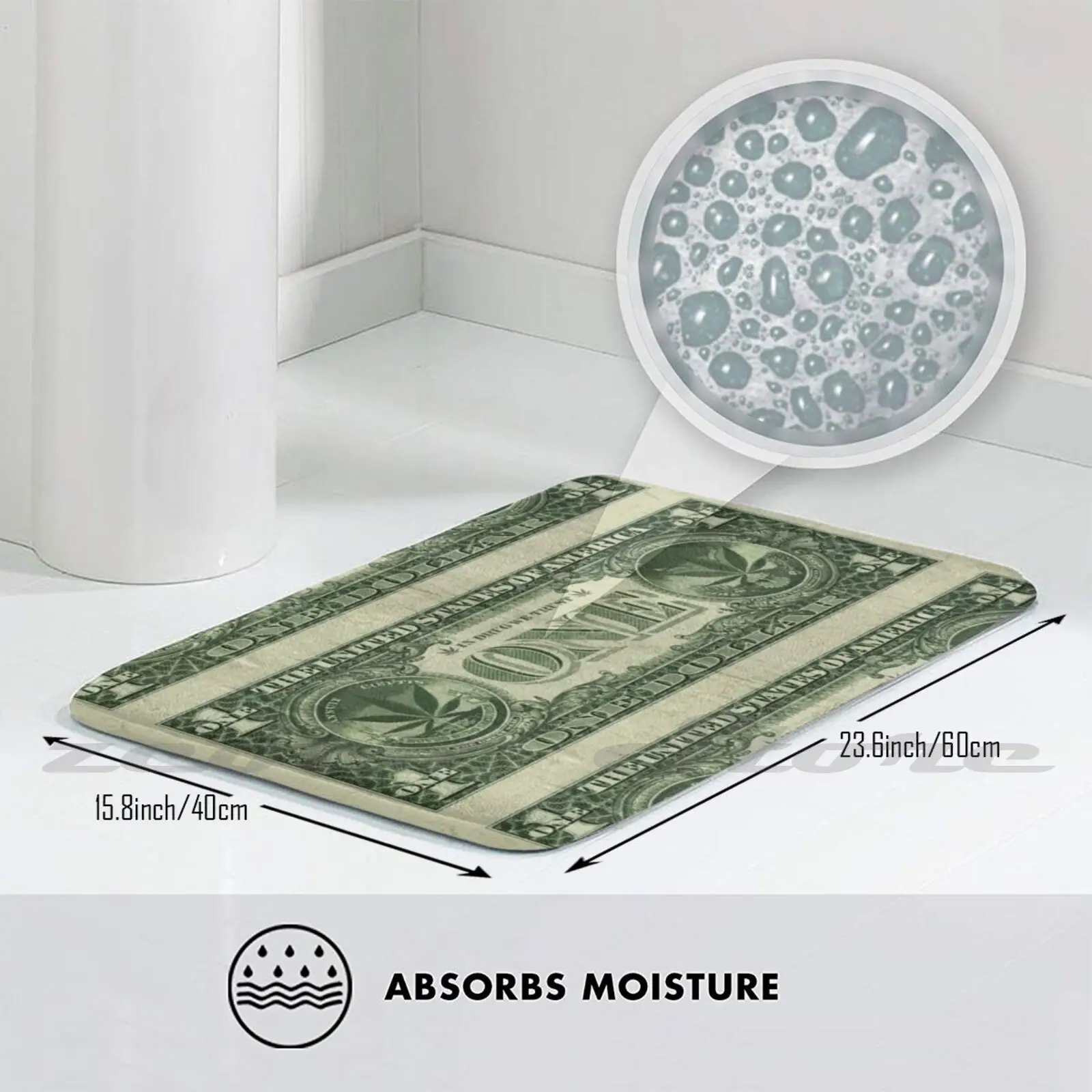 Ковер влаговпитывающий не скользящий с надписью внутри | Дом и сад