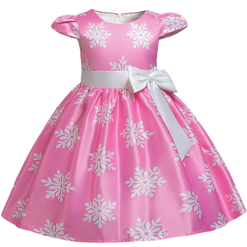 Princess Baby Girls Dot Flower Elegant Wedding Party Dresses Toddler Girl Christmas Vestidos Formal Dress Children Kids Clothing