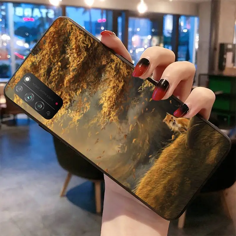 

Cute Fox In Autumn leaves forest Phone Case for Huawei Honor 30 20 10 9 8 8x 8c v30 Lite view 7A pro