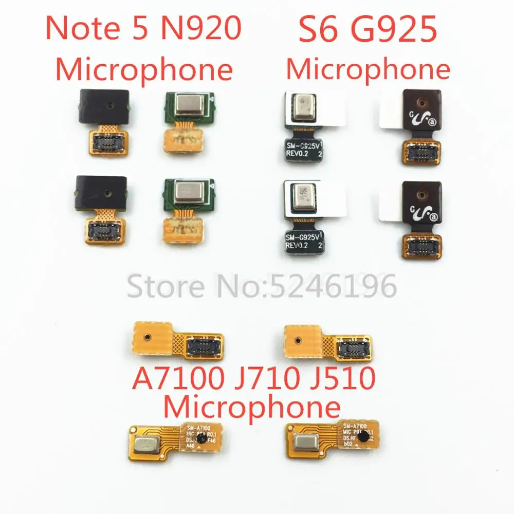 1 шт. приемник микрофона Динамик гибкий кабель для Samsung Note 5 N920 N920F S6 G925 G925V A7100 J510 J710 микрофон