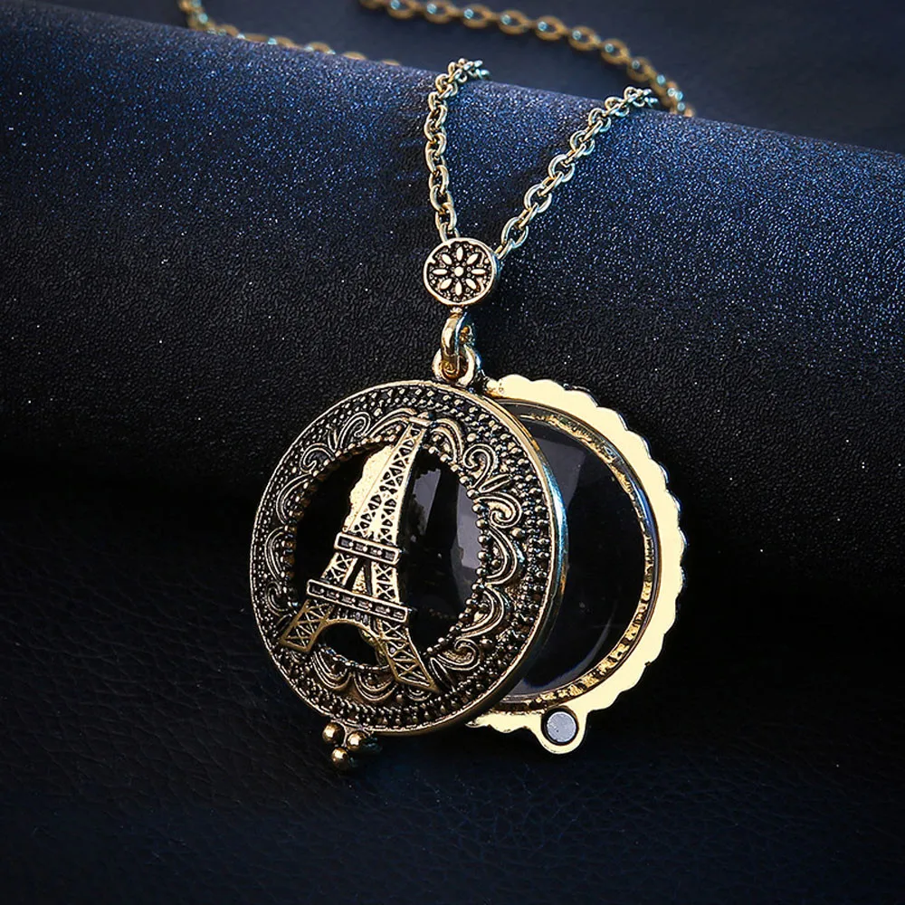 2018 художественное увеличительное стекло кабошон ожерелье винтажное Ретро
