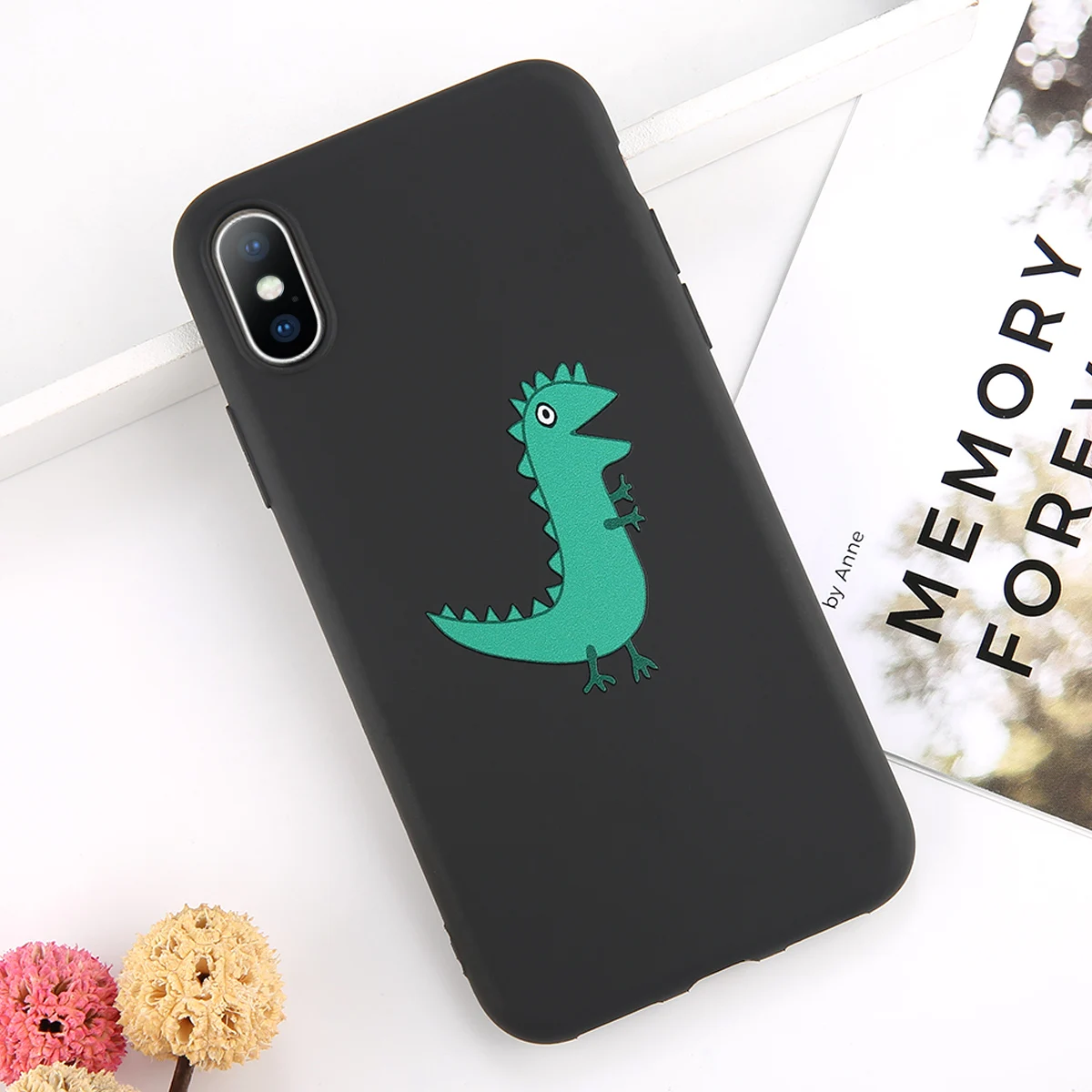 3822 Чехол Ottwn с динозавром для iPhone 7, 6, 6 S, 8 Plus, 11 Pro, Max X, XR, XS Max, чехол для телефона, с сердечком, милый мультяшный Кот, мягкий ТПУ чехол на заднюю панель - Цвет: 3822