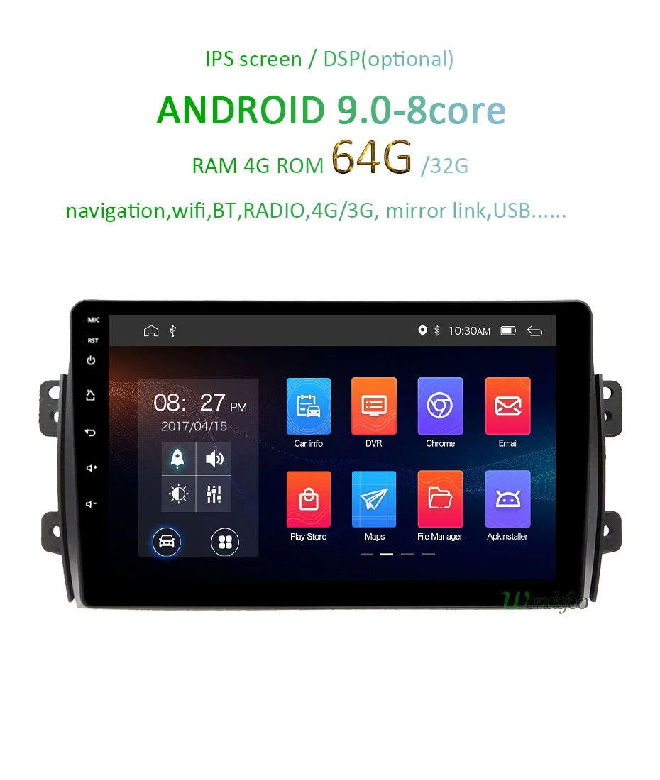 64G DSP ips Android 9,0 Автомобильный gps радио для Suzuki SX4 2006 2007 2008 2009-2013 Мультимедиа Навигация стерео Авто без DVD плеера