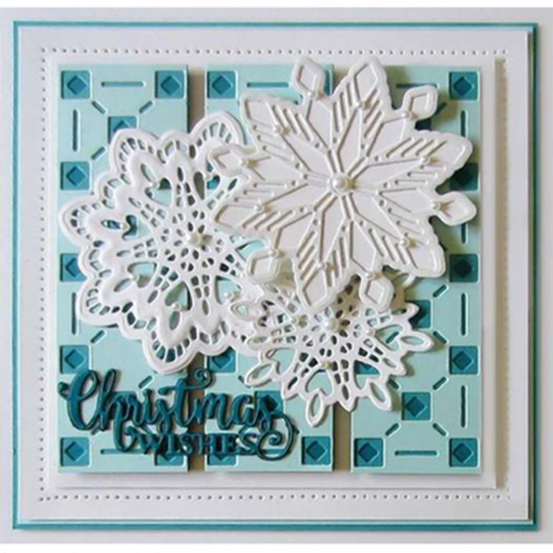 Merry Christmas Sending Greetings Let It Snow Phrases Metal Cutting Dies Stencil for DIY Scrapbooking Paper Cards Craft New